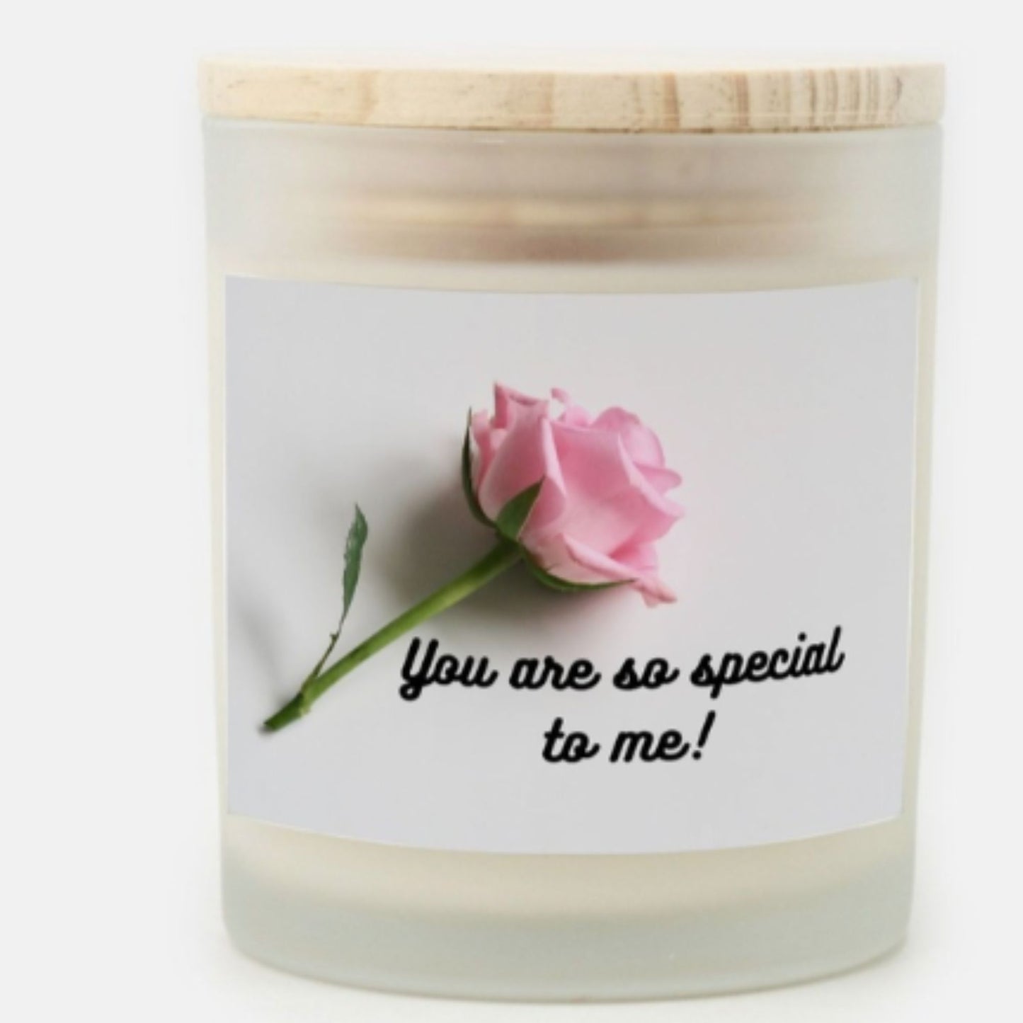 You Are So Special To Me Candle Premium Non-Toxic Wood Wick Candle Frosted Glass (Hand Poured 11 oz)